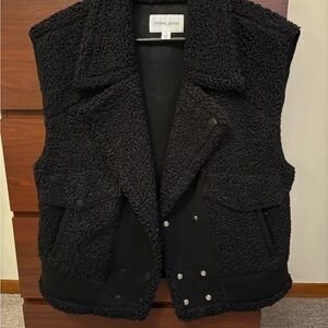 Black Textured Women's Vest